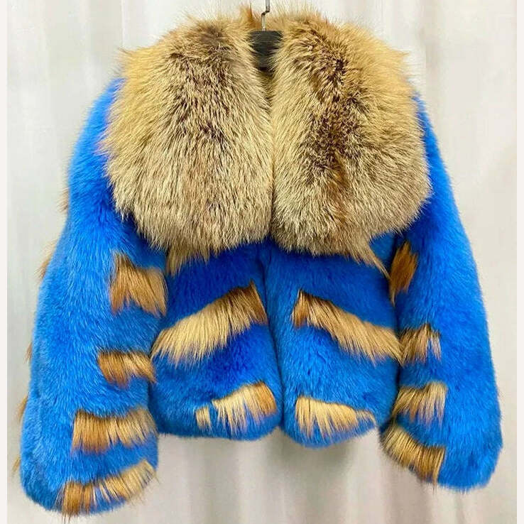 KIMLUD, OFURTEBUY Natural Real Fox Fur Coat Women Fur Coat For Women Warm Luxury Winter Jacket Women Promotion Female Vest Plus Size, KIMLUD Womens Clothes