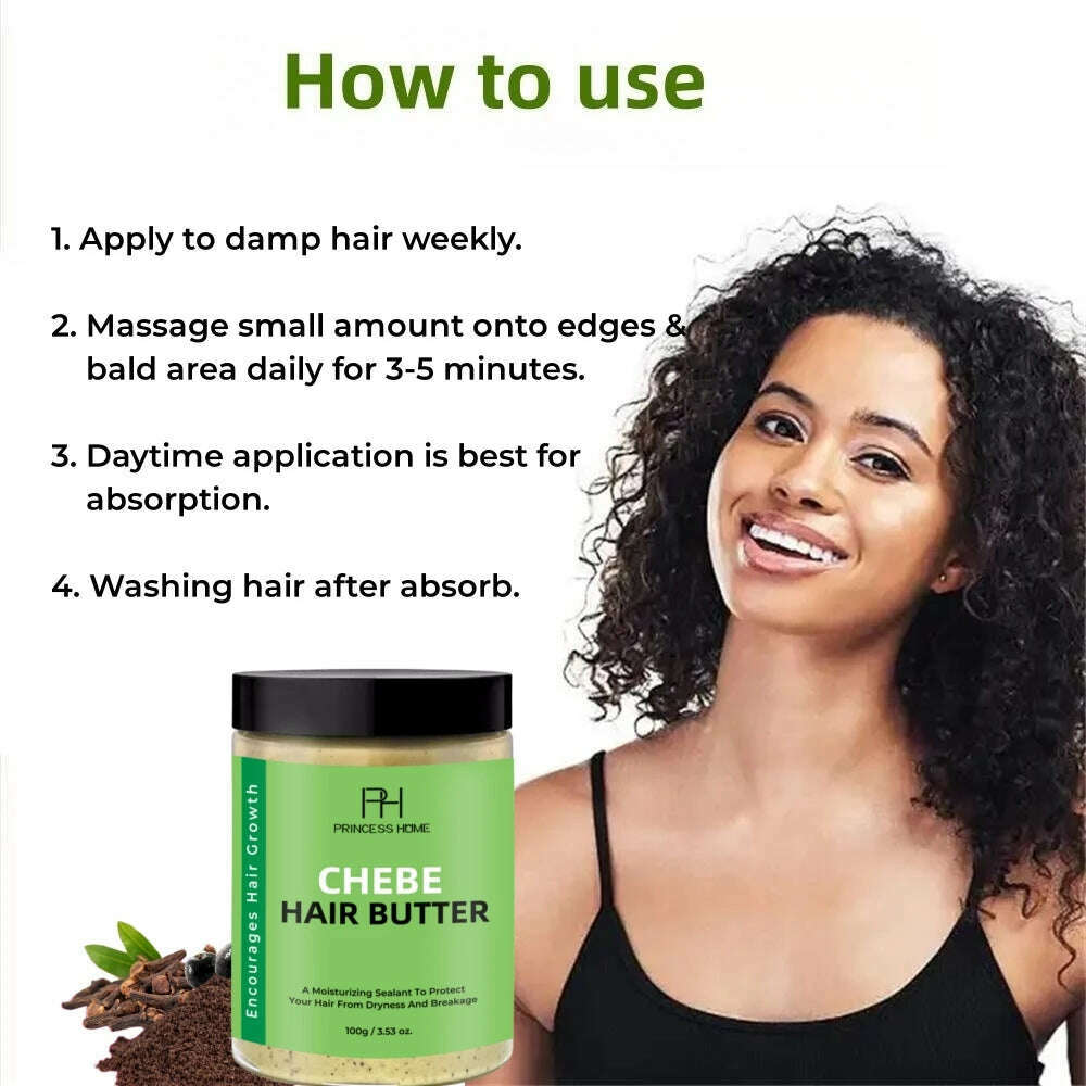 Organic Private Label 100g Anti Hair Loss Repairing Chebe Powder Moisturizing Hair Growth Shea Butter Chebe Hair Butter - KIMLUD