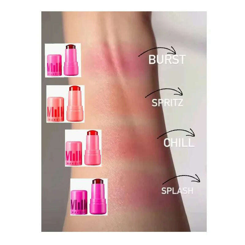 KIMLUD, Original Milk Makeup Blush Stick Cooling Water Jelly Tint Jelly Blush Stick Watercolor Multi-Use Matte Blush Lip Tinted Makeup, KIMLUD Womens Clothes