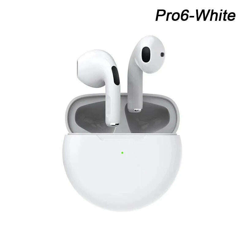 Original Pro 6 TWS Wireless Bluetooth Earphones Headphones Mini Fone Earphone Stereo Sport Headset For Xiaomi Android Earbuds - KIMLUD