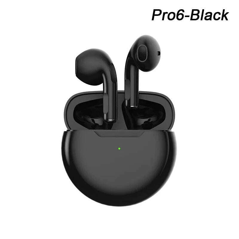 Original Pro 6 TWS Wireless Bluetooth Earphones Headphones Mini Fone Earphone Stereo Sport Headset For Xiaomi Android Earbuds - KIMLUD