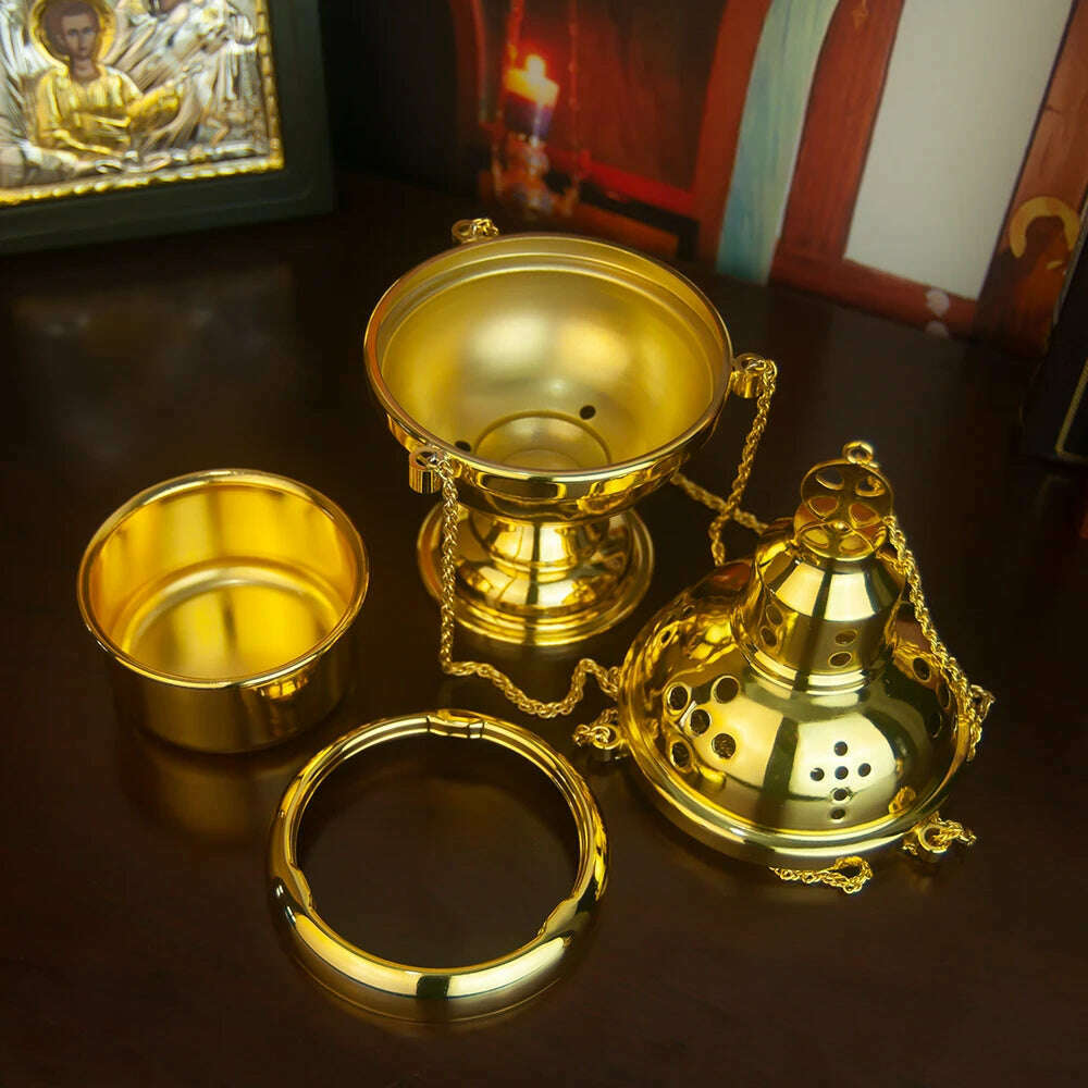 KIMLUD, Orthodox Church Mass Supplies With Western Classic Eastern Greek Style Incense Burners Καυστήρας θυμιάματος, KIMLUD Womens Clothes