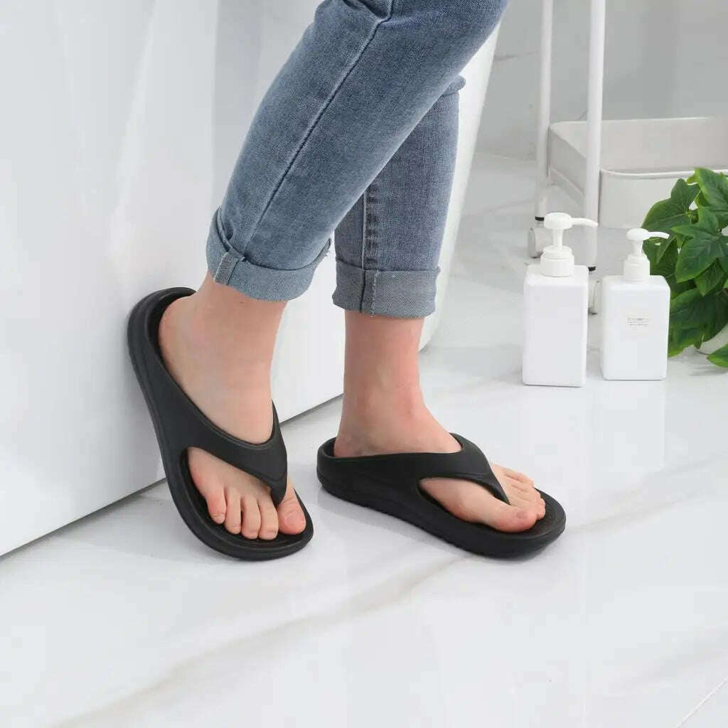 KIMLUD, Orthopedic Sandals for Women Fashionable Beach Flip Flop Summer Outdoor Soft Sandals with Arch Support Home Bathroom Slides, KIMLUD Womens Clothes