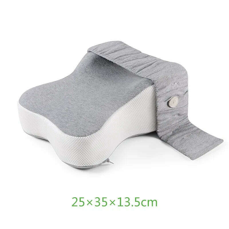 KIMLUD, Orthopedic Slow Rebound Memory Cotton Clamp Leg Pillow Maternity Foot Pillow Strap Adjustable Side Sleeping Knee Leg Pillow, grey, KIMLUD APPAREL - Womens Clothes