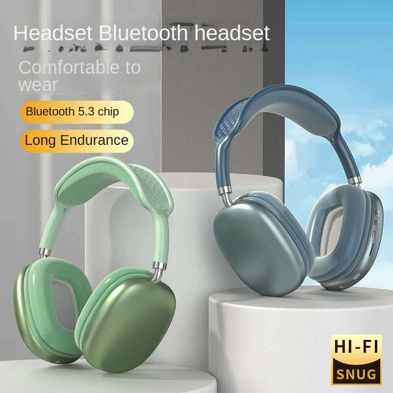 KIMLUD, P9 Pro Wireless Bluetooth Headphones With Mic Noise Cancelling Headsets HIFI Stereo Sound Earphones Sports Gaming Headbuds, KIMLUD Womens Clothes