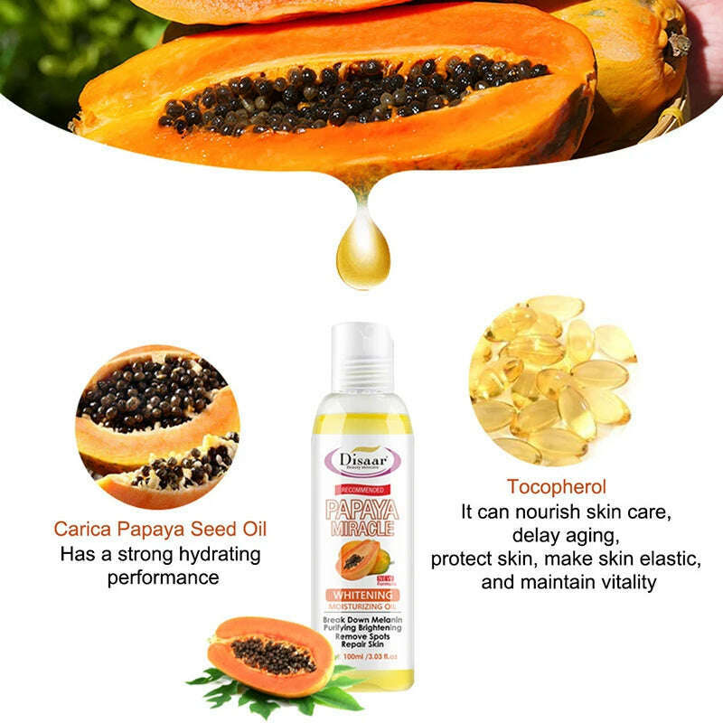 KIMLUD, Papaya Moisturizing Oil Anti Aging Fade Spots Face Care Oil Exclude Stacking Relaxing Skin Massage Oil Skin Care Emollient Oil, KIMLUD Womens Clothes