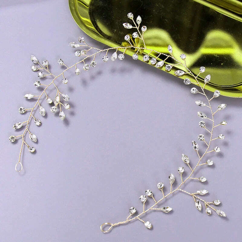 KIMLUD, Pearl Crystal Wedding Hair Combs Tiara For Bride Rhinestone Flower Hairpins Bridal Headpiece Jewelry Hair Ornaments Accessories, KIMLUD Womens Clothes