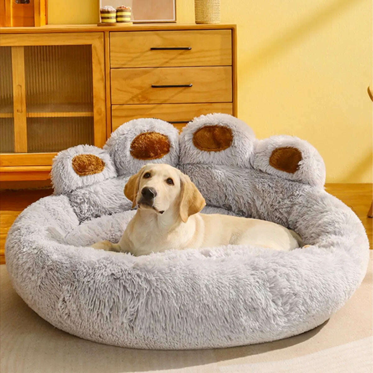 Pet Dog Sofa Beds for Small Dogs Warm Accessories Large Dog Bed Mat Pets Kennel Washable Plush Medium Basket Puppy Cats Supplies - KIMLUD