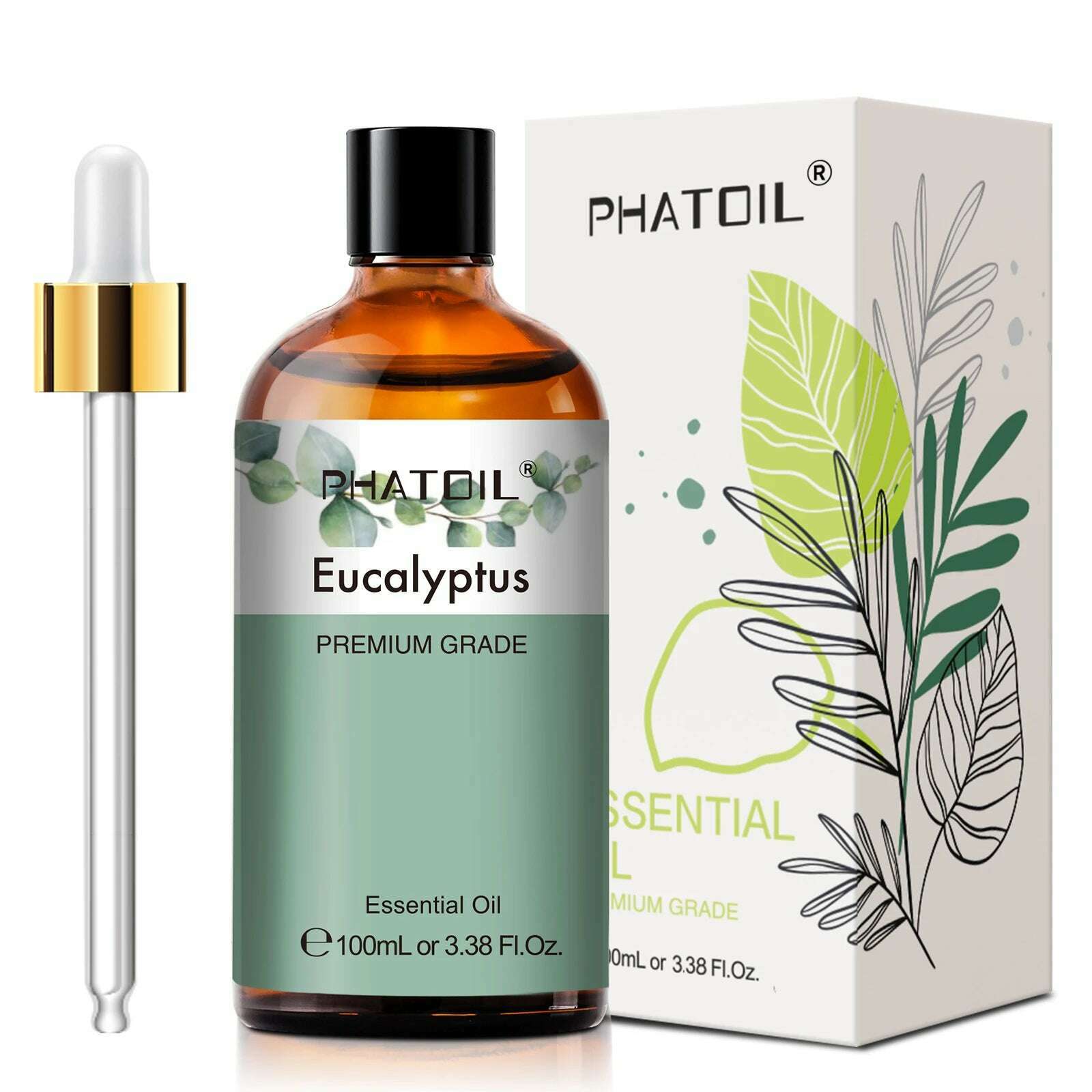 KIMLUD, PHATOIL 100ML Eucalyptus Vanilla Essential Oils For Candle Making DIY Soap Lavender Bergamot Cinnamon 1 Piece Essential Oil, Eucalyptus / 100ml, KIMLUD APPAREL - Womens Clothes