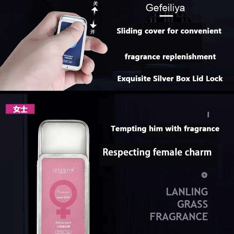 Pheromone Perfume Oil For Men Attract Women Solid Balm Pheromone Solid Perfume For Men Women Lady Female Parfum LongLasting - KIMLUD