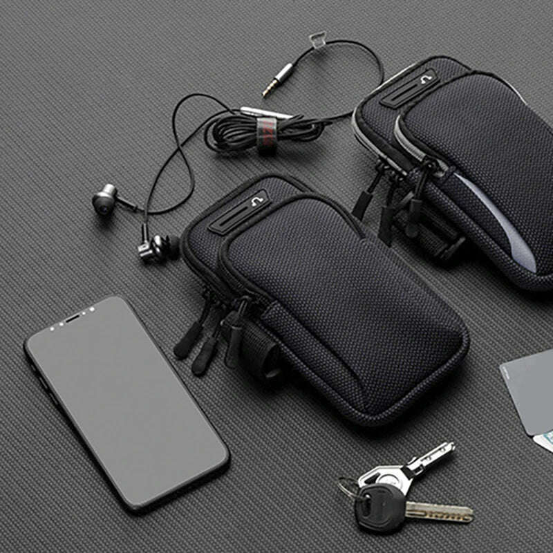 Phone Arm Bag with Headphone Jack Waterproof Breathable Sports Running Bag Gym Mobile Phone Holder - KIMLUD