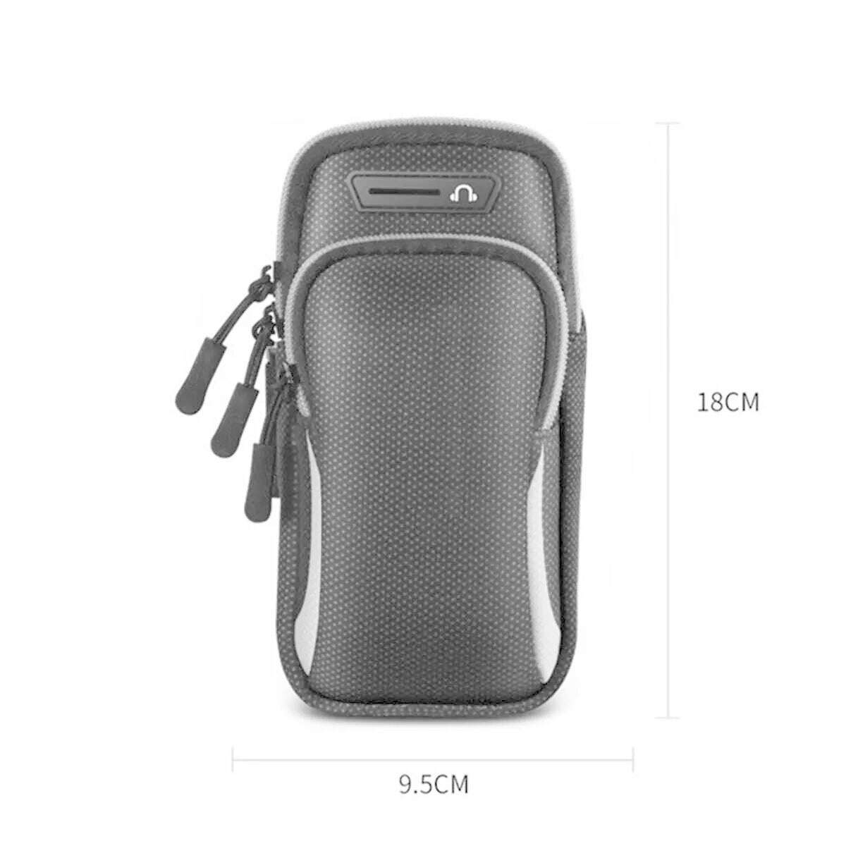 Phone Arm Bag with Headphone Jack Waterproof Breathable Sports Running Bag Gym Mobile Phone Holder - KIMLUD