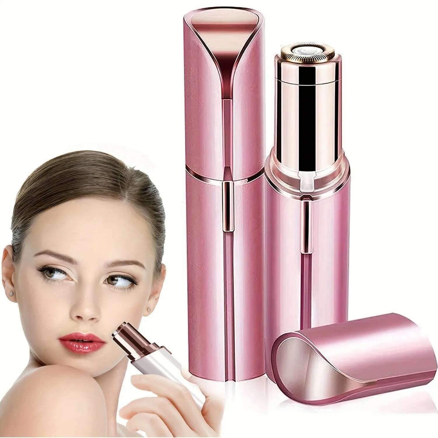 Portable Lipstick Shaped Electric Hair Remover For Women Painless And Effective Facial Hair Removal Home Razor Shaver Tool - KIMLUD