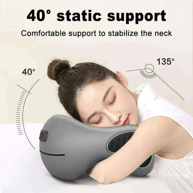 Portable U Shaped Memory Foam Neck Pillow Soft Slow Rebound Space Travel Pillow Sleeping Airplane Pillow For Travel Camping Rest - KIMLUD