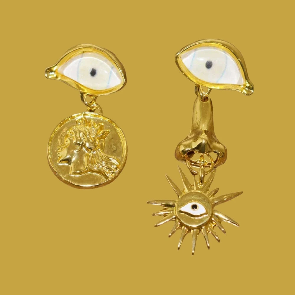 KIMLUD, Baroque Style Vintage Alloy Big Eyes Dangle Earrings For Women Jewelry New Arrival Fashion Exaggerated Lady Ears' Accessories, G, KIMLUD Womens Clothes