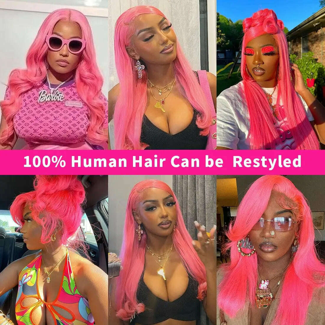 KIMLUD, Pink Body Wave Lace Front Wig Human Hair 13x4 HD Lace Frontal Human Hair Wig 180 Density Transparent Brazilian Hair Colored Wig, KIMLUD Womens Clothes