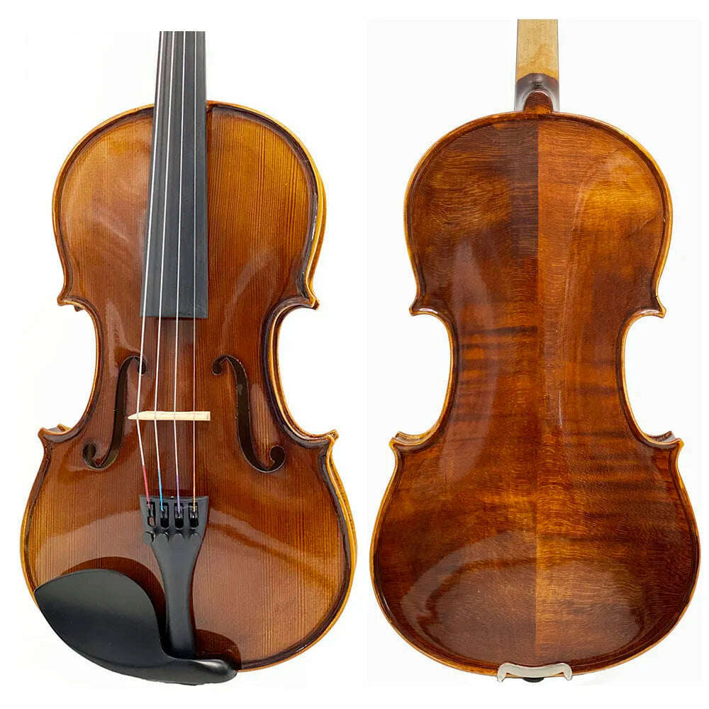 Strings Musical Instruments Handmade German Flame Violin - KIMLUD