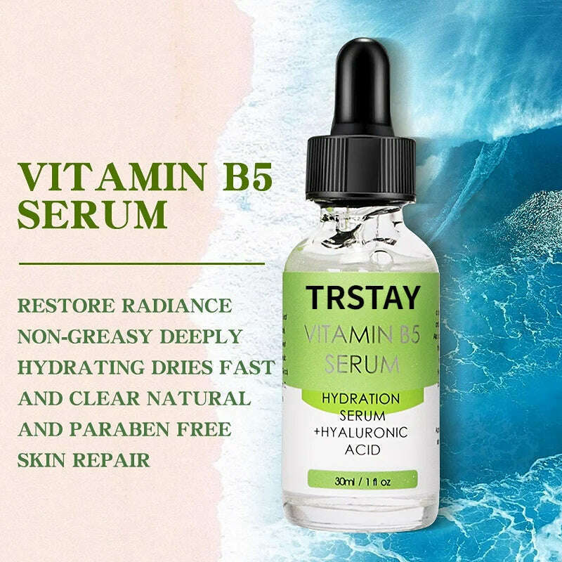 Vitamin B5 Face Serum Smooth Moisturizing Repair Dry Skin Aloe Soothe Pores Shrink Firming Hydrating Oil Control Facial Essence - KIMLUD