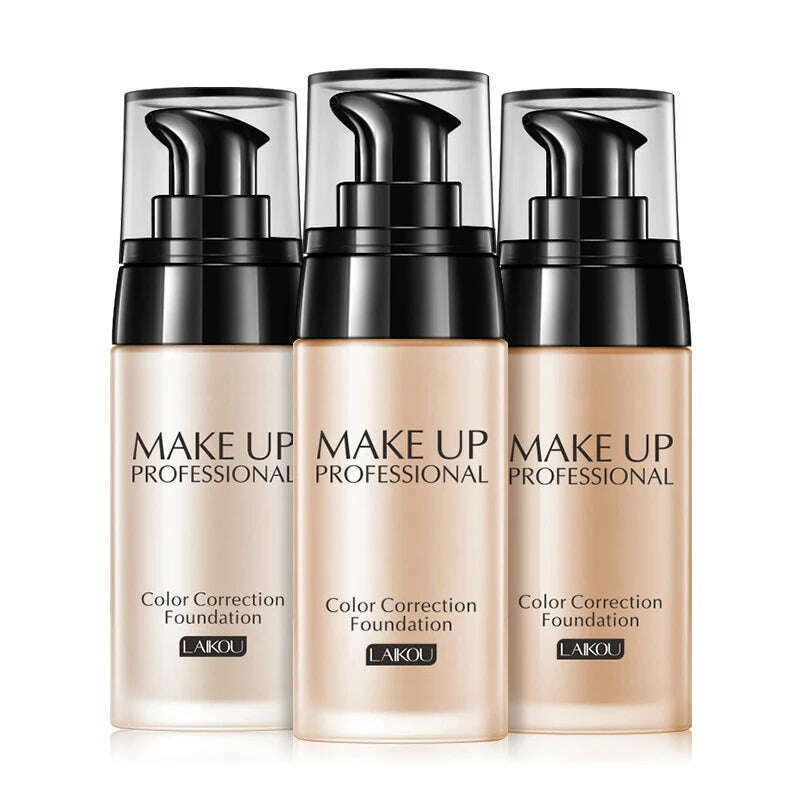 Professional Face Liquid Foundation Cream Full Coverage Concealer Moisturizing Oil Control Foundation Base Brighten Face Makeup - KIMLUD