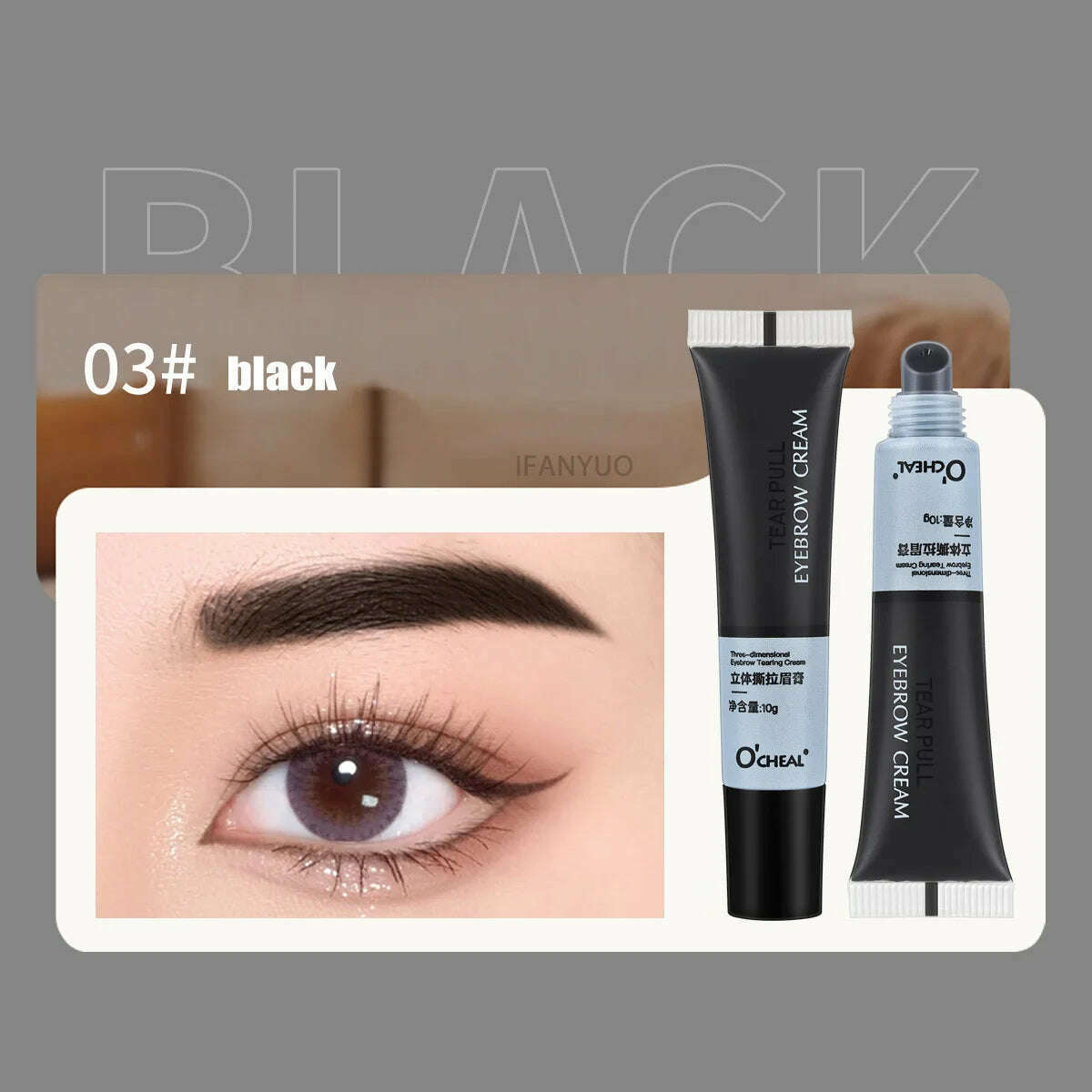 KIMLUD, Professional Henna Eyelash Eyebrow Dye Tint 15-minute Fast Tint Easy Dye Gel Eyelash Brown Black Color Tint Kit, 03 black / CHINA, KIMLUD APPAREL - Womens Clothes