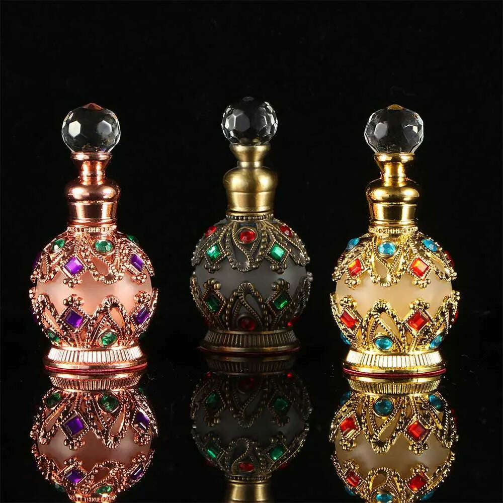 KIMLUD, Professional Middle East Style Weeding Decoration Arab Style Empty Bottle Perfume Container Refillable Bottles Perfume Bottle, KIMLUD Womens Clothes