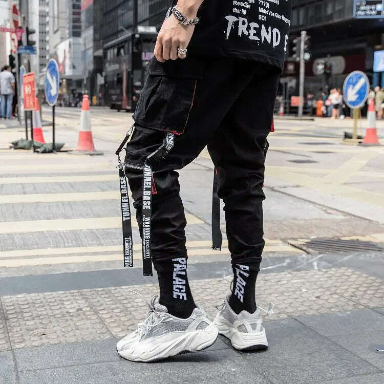 KIMLUD, Prowow  New Summer Black Hip Hop Cargo Pants Men Streetwear Cotton Joggers Fashion Sweatpants Casual Harem Trousers, KIMLUD Womens Clothes