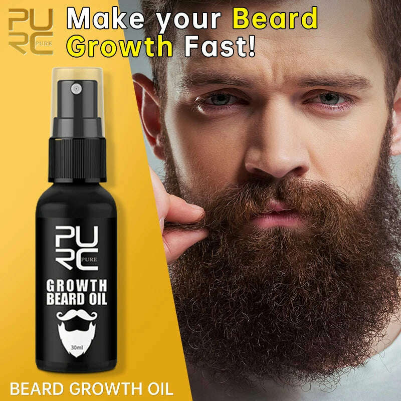 KIMLUD, PURC Beard Growth Spray Essential Oil Beard Growth Oil For Men Thicker Full Attractive Hair Growth Beard Oil Care Beauty Health, Russian Federation, KIMLUD APPAREL - Womens Clothes