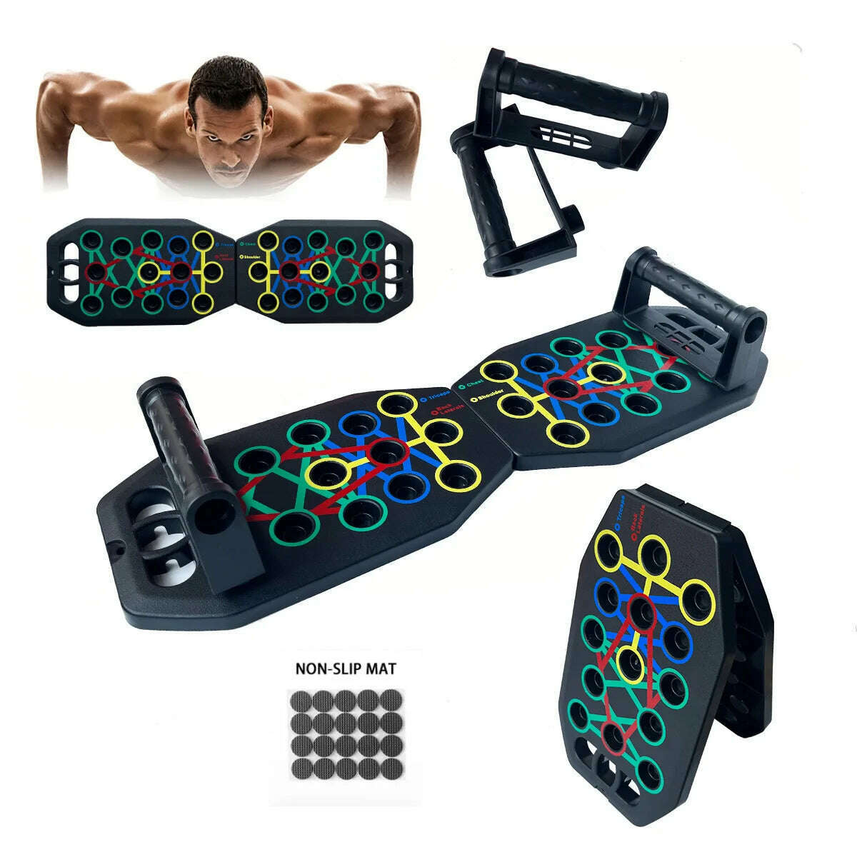 Push Up Board Multi-Function Push Up Bar Push up Handles Professional Home Workout Gym Equipment Strength Training - KIMLUD