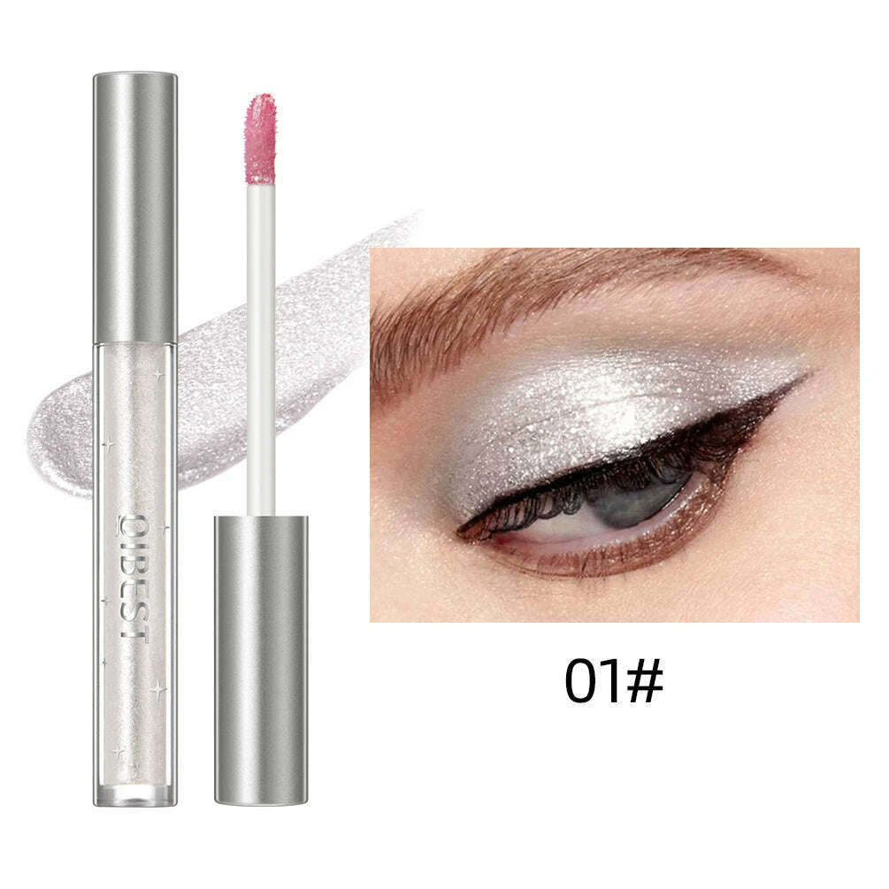 QIBEST Liquid Eyeshadow Sticker Cosmetics Shadows Pencil Eyeliner Quick-drying Glitter Shimmer Eyeshadow Pen Outline Eye Makeup - KIMLUD