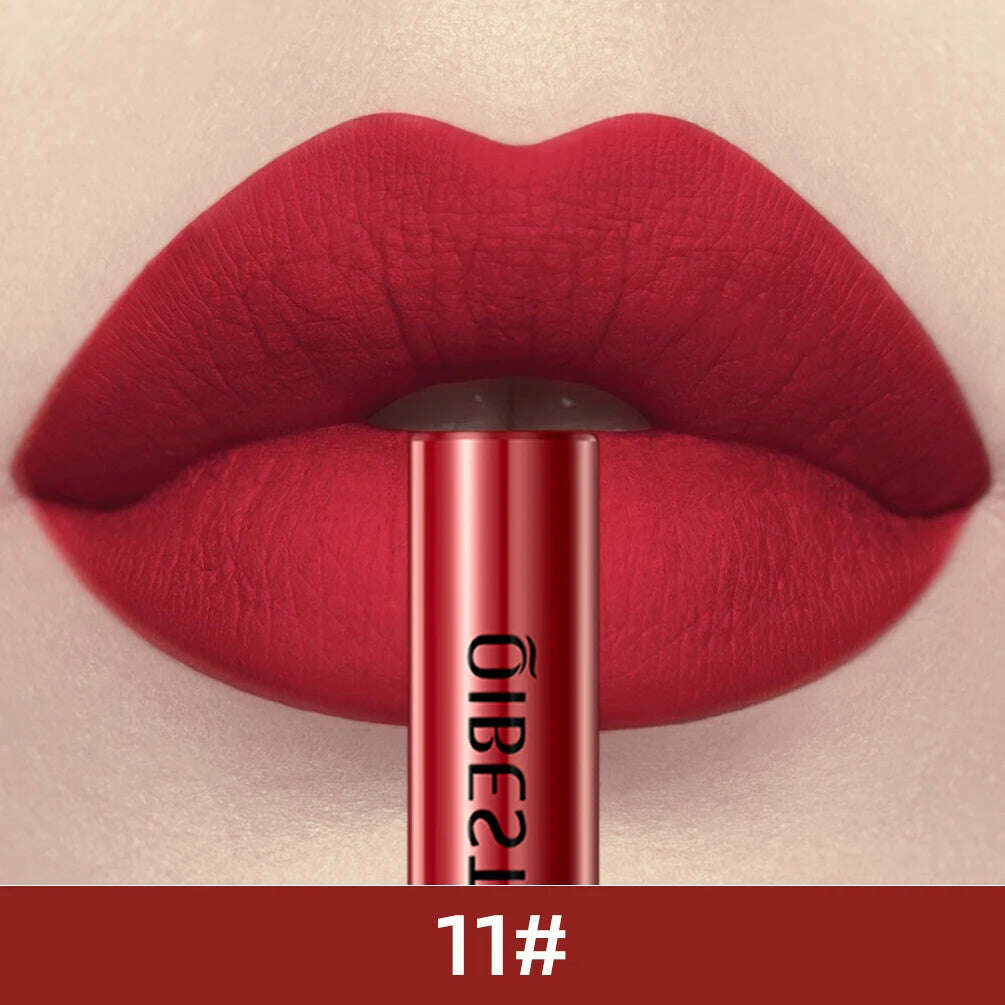 KIMLUD, QIBEST Matte Liquid Lipstick Waterproof Long Lasting Lip Gloss Velvet Mate Nude Red Tint Tube Lipsticks Lipgloss Makeup Cosmetic, 11, KIMLUD APPAREL - Womens Clothes