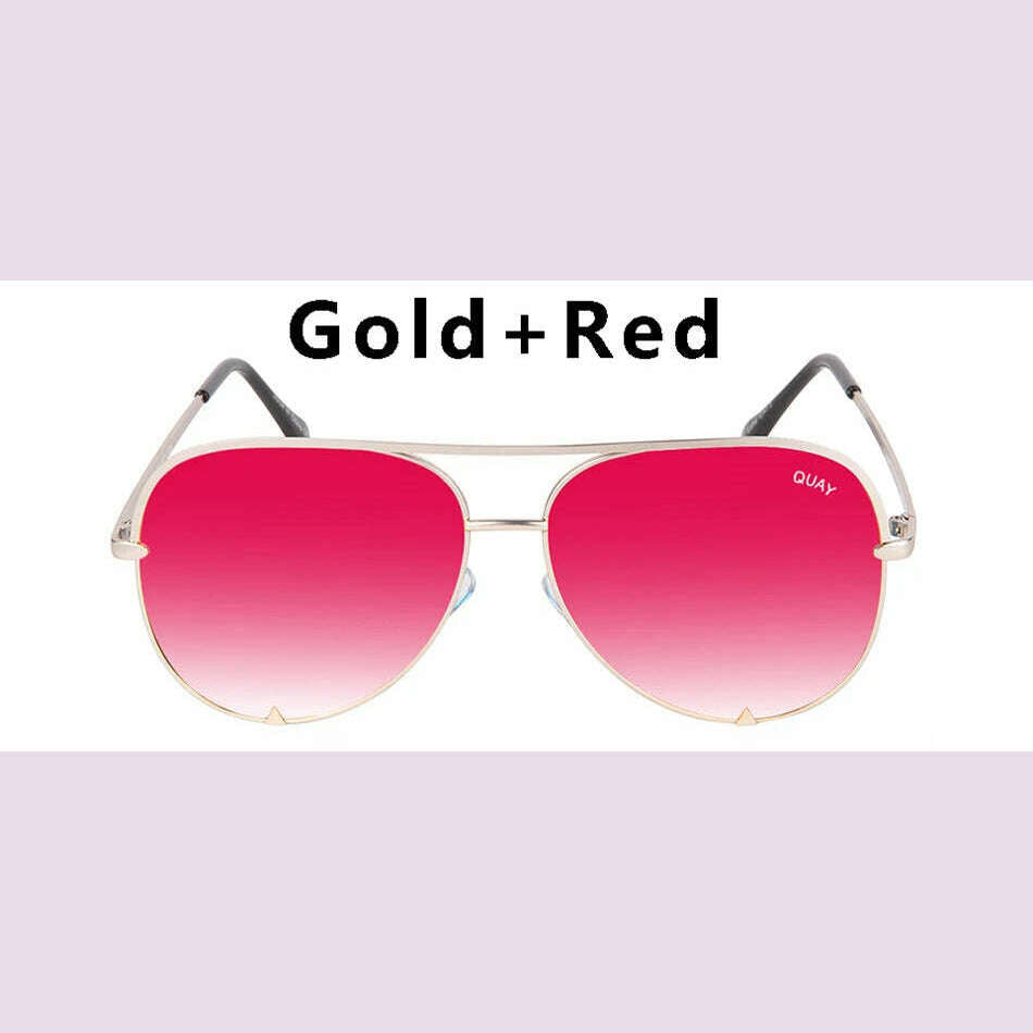 KIMLUD, Quay Pilot Sunglasses Women Brand Design Metal Frame Mirror HIGH KEY Sun Glasses for Women Vintage Ladies Goggles For Female, C5 / Without Packing, KIMLUD APPAREL - Womens Clothes