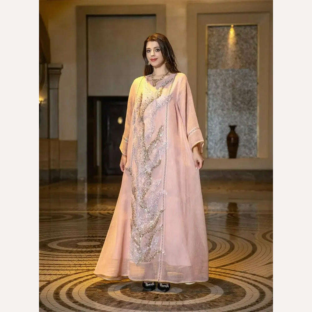 KIMLUD, Ramadan Eid Abaya Turkey Islam Arabic Muslim Long Dress Kebaya African Dresses For Women Clothing Robe Musulmane Femme Vestidos, KIMLUD Womens Clothes