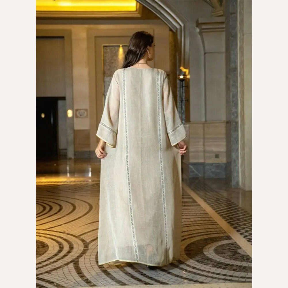 KIMLUD, Ramadan Eid Abaya Turkey Islam Arabic Muslim Long Dress Kebaya African Dresses For Women Clothing Robe Musulmane Femme Vestidos, KIMLUD Womens Clothes