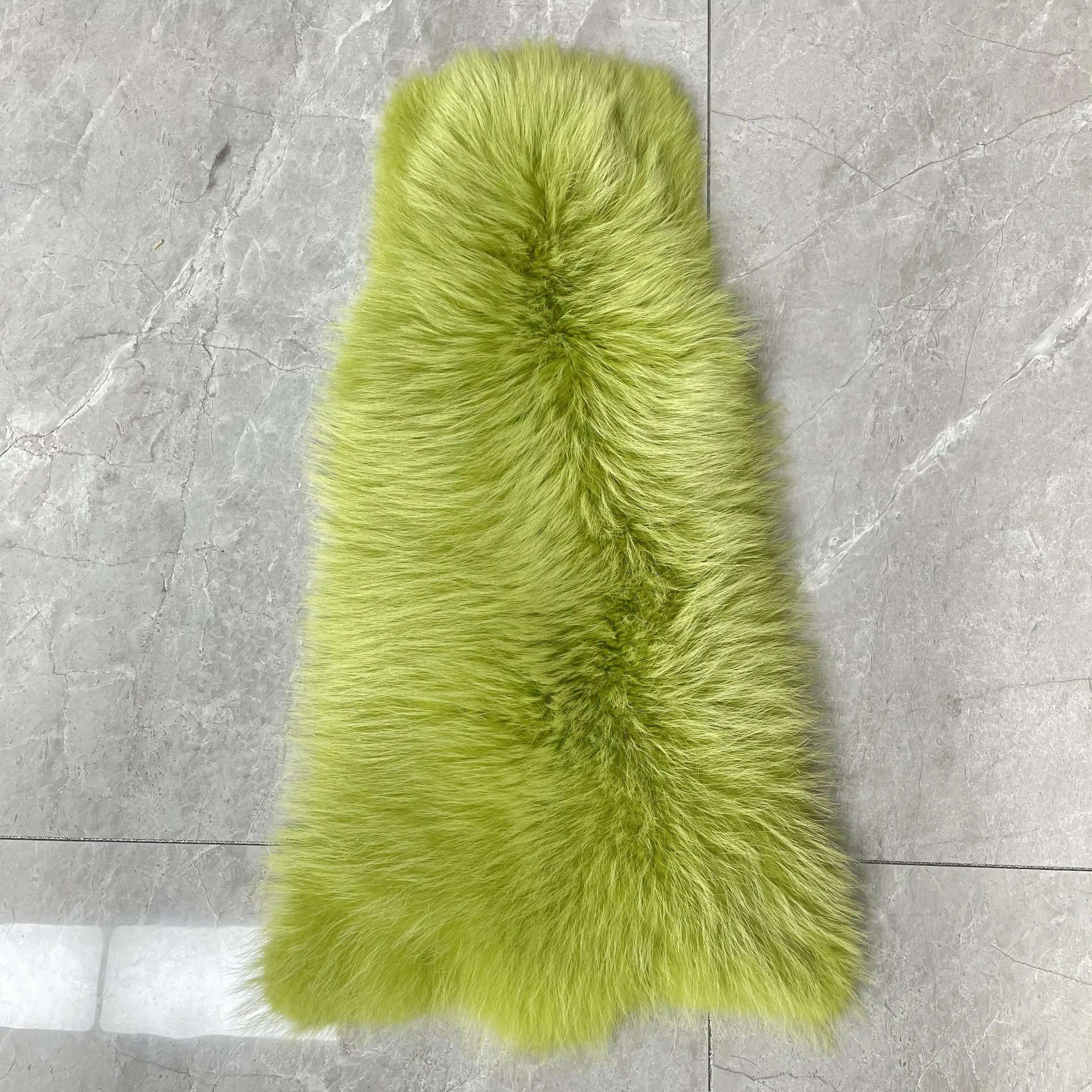 KIMLUD, Real Raccoon Fur Jacket Men Fashion Coat Winter Warm Long Style, Fruit Green / XS(88cm), KIMLUD APPAREL - Womens Clothes