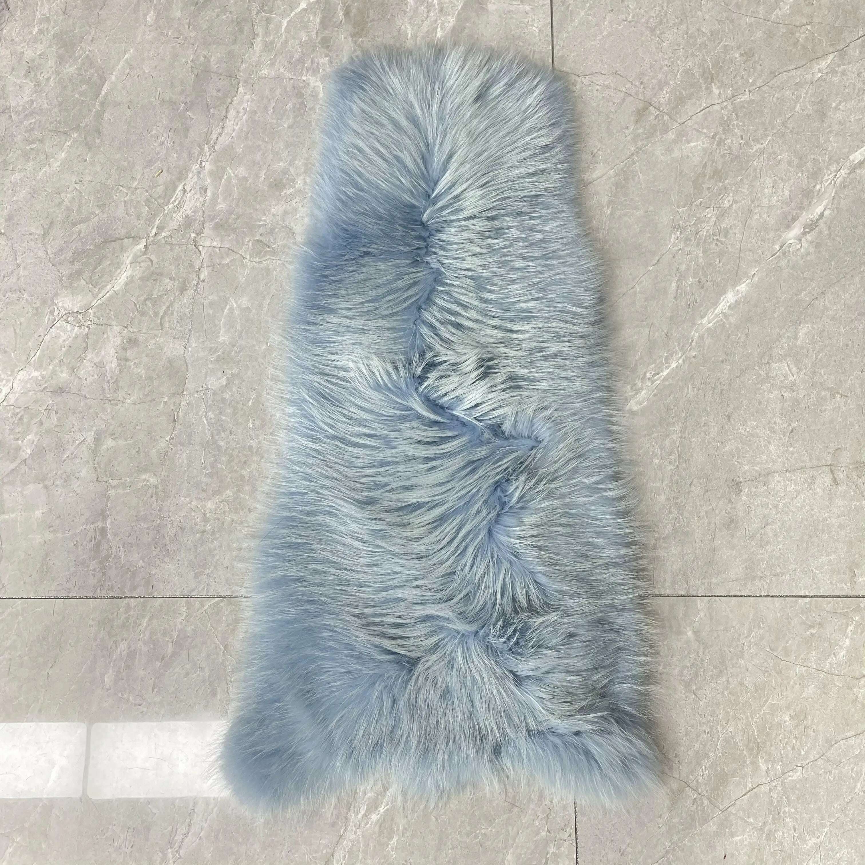 KIMLUD, Real Raccoon Fur Jacket Men Fashion Coat Winter Warm Long Style, Light Blue / XS(88cm), KIMLUD APPAREL - Womens Clothes