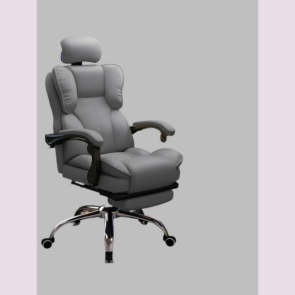 KIMLUD, Recliner Office Chair Mobile Ergonomic Lounge Luxury Floor Arm Designer Office Chair White Cadeira Ergonomica Furniture HDH, Pedal 2, KIMLUD APPAREL - Womens Clothes