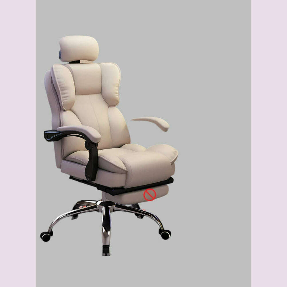 KIMLUD, Recliner Office Chair Mobile Ergonomic Lounge Luxury Floor Arm Designer Office Chair White Cadeira Ergonomica Furniture HDH, No Pedal 1, KIMLUD APPAREL - Womens Clothes