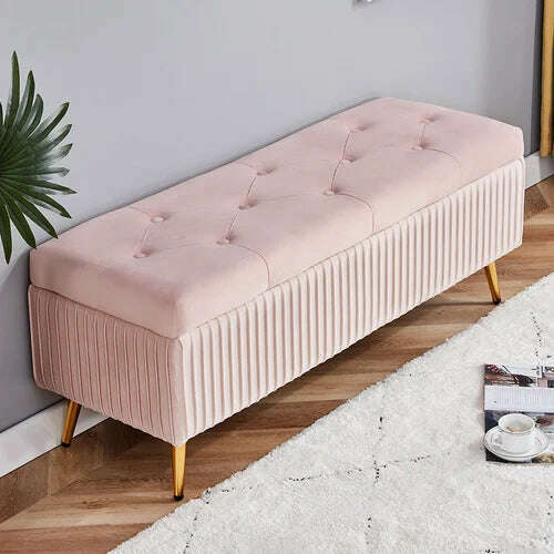 KIMLUD, Rectangle Storage Stool Fannel Shoes Bench Multi-function Living Room Sofa Chair Rectangular Bed End Stools Ottoman, 80x40x45cm 3, KIMLUD APPAREL - Womens Clothes