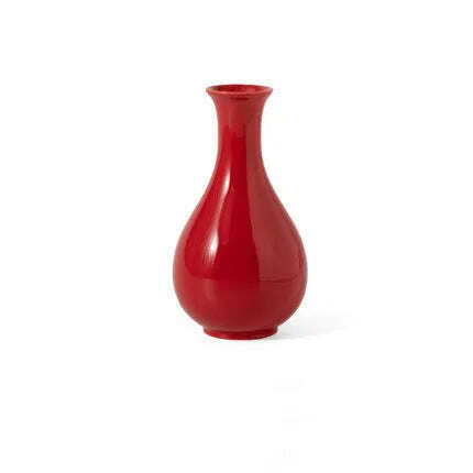 KIMLUD, Red Decor Vase Creativity Desktop Ceramic Vase for Home Living Room Office Chinese Traditional Wedding Decoration Souvenir Gift, A, KIMLUD Womens Clothes