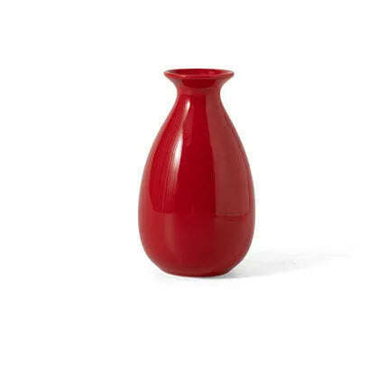 KIMLUD, Red Decor Vase Creativity Desktop Ceramic Vase for Home Living Room Office Chinese Traditional Wedding Decoration Souvenir Gift, B, KIMLUD Womens Clothes