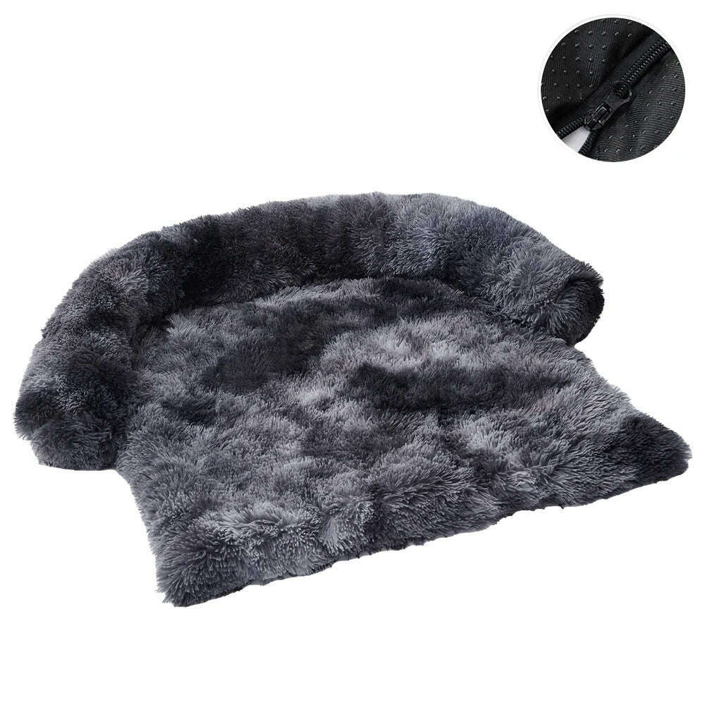 Removable Plush Pet Dog Bed Sofa for Large Dogs House Mat Kennel Winter Warm Cat Bed Pad Washable Dog Cushion Blanket Sofa Cover - KIMLUD