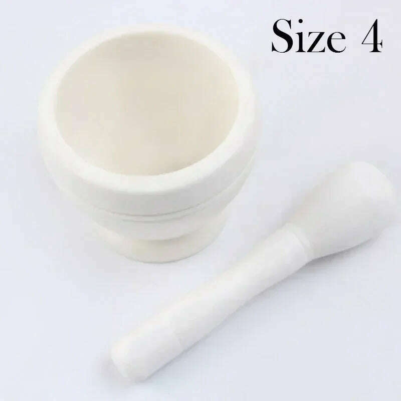 Resin Setmortar and Pestle Garlic Herb Spice Mixing Grinding Crusher Bowl Restaurant Kitchen Tools - KIMLUD