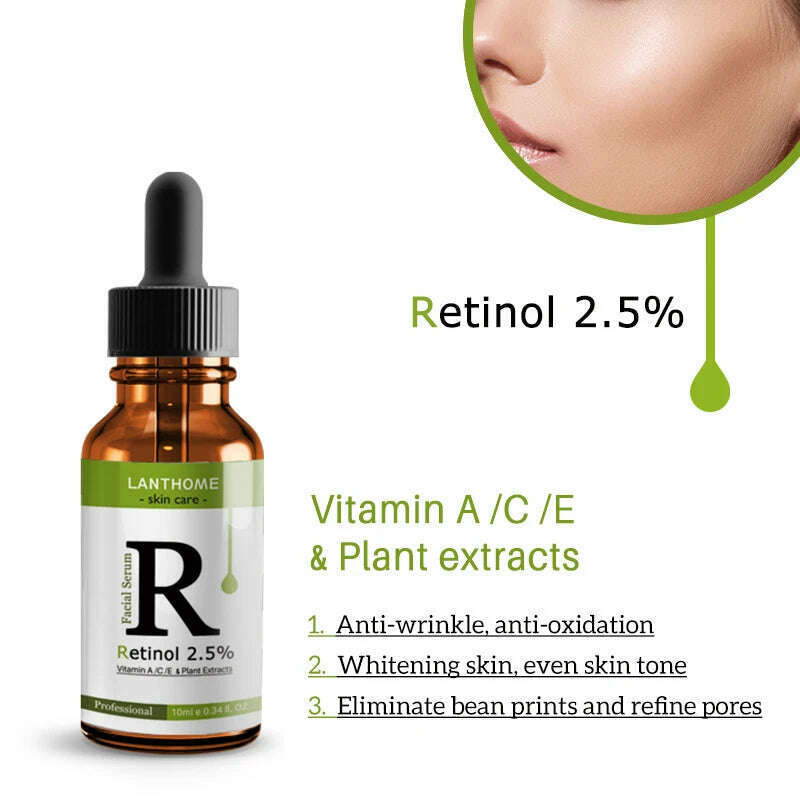 KIMLUD, Retinol Serum Anti Wrinkle Fade Dark Spots Vitamin C Facial Serum Whiten Face Skincare Essence Skin Care Products, KIMLUD Womens Clothes