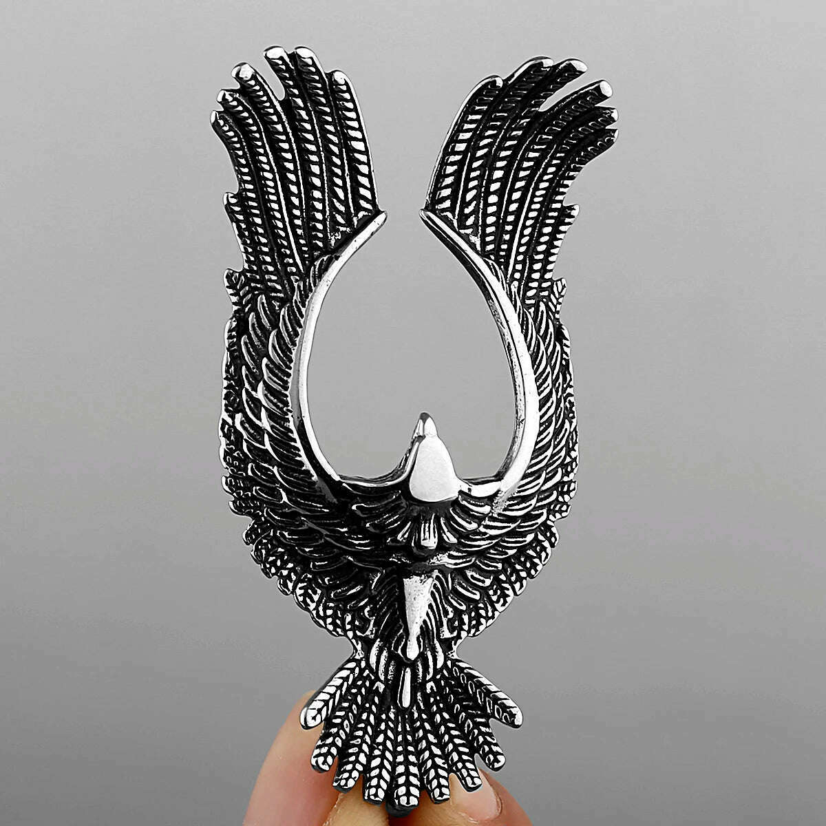 Retro High Quality Eagle Spread Wings Pendant Unisex Fashion Animal 316L Stainless Steel Pendant Jewelry Gift Wholesale - KIMLUD