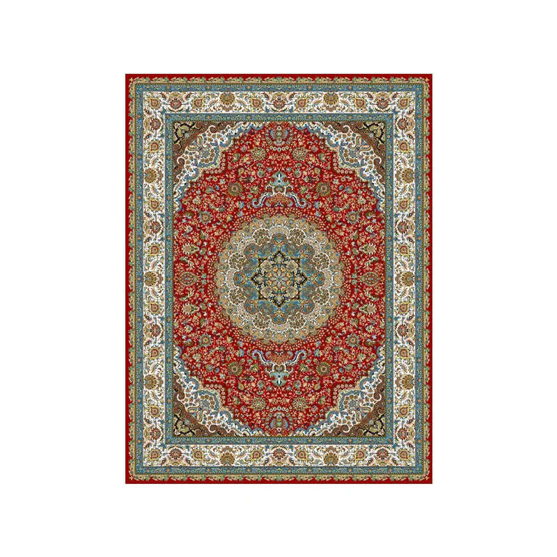 KIMLUD, Retro Persian Carpet For Living Room Non-slip American Carpet Bedroom Decor Parlor Anti-skid Retro Mat Study Office Large Carpet, KIMLUD Womens Clothes