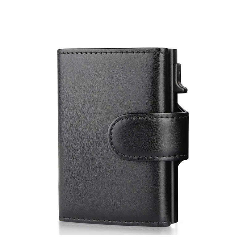 KIMLUD, Rfid Genuine Leather Men Wallets Fashion Card Holder Trifold Wallet Money Bags Smart Slim Thin Coin Pocket Wallet Purse, KIMLUD Womens Clothes