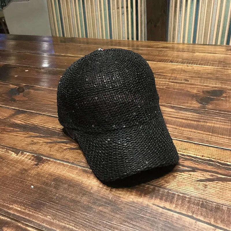 Rhinestone fedora Jazz Hats Cowboy Hat For Women And Men Double-sided Color Cap Red With Black diamond fedora Wholesale 2021 - KIMLUD