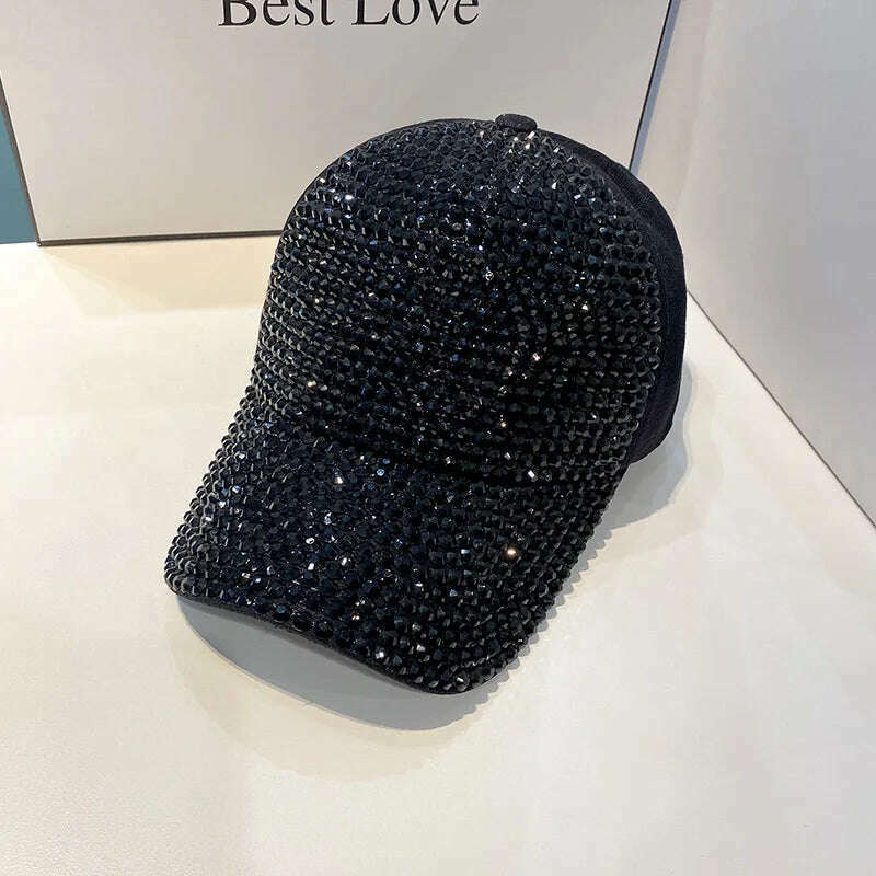 Rhinestone fedora Jazz Hats Cowboy Hat For Women And Men Double-sided Color Cap Red With Black diamond fedora Wholesale 2021 - KIMLUD