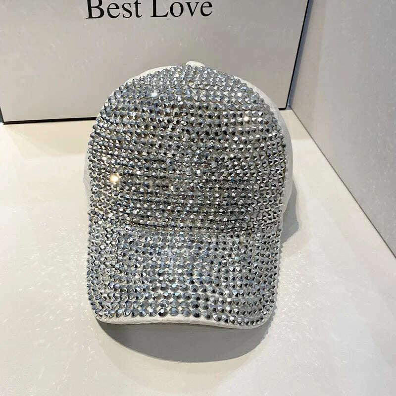 Rhinestone fedora Jazz Hats Cowboy Hat For Women And Men Double-sided Color Cap Red With Black diamond fedora Wholesale 2021 - KIMLUD