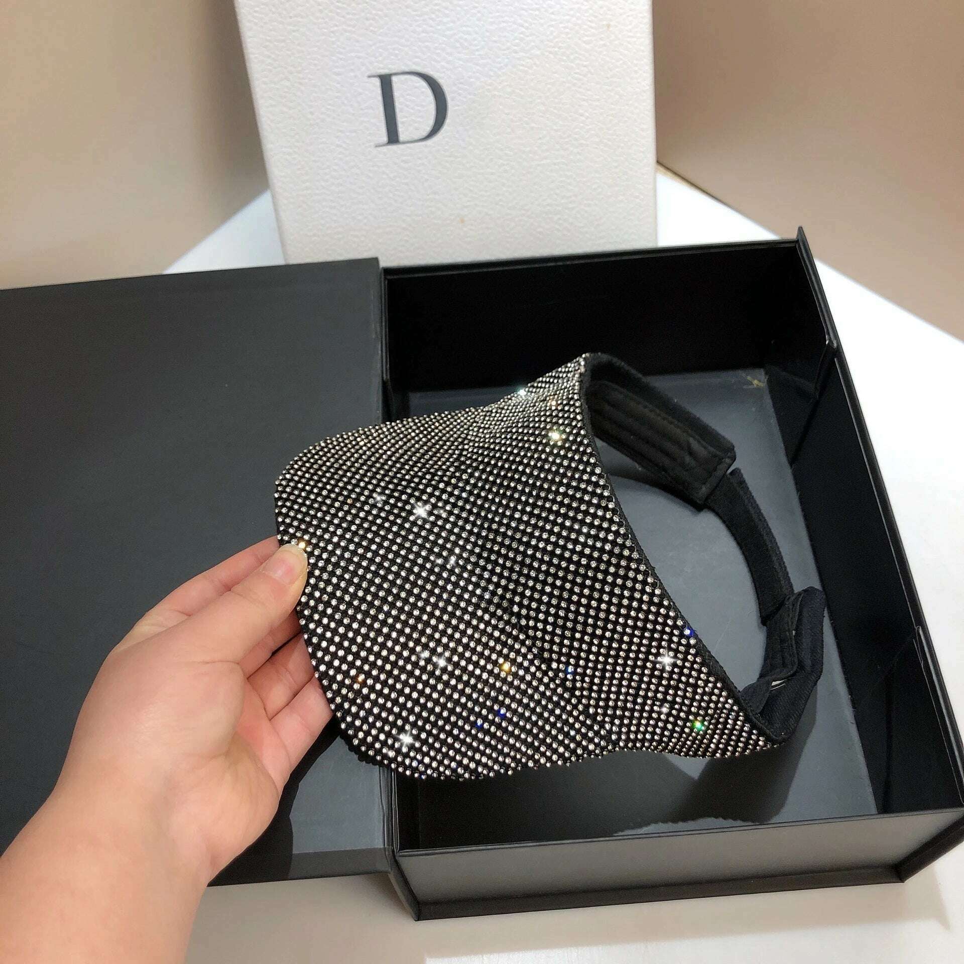 Rhinestone fedora Jazz Hats Cowboy Hat For Women And Men Double-sided Color Cap Red With Black diamond fedora Wholesale 2021 - KIMLUD
